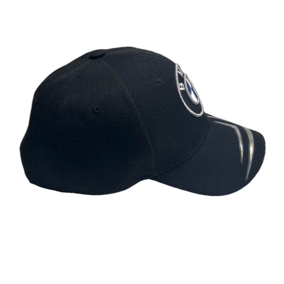BMW Black Baseball Style Hat With Stitched Logo Adjustable OS Velcro Closure - Picture 4 of 12